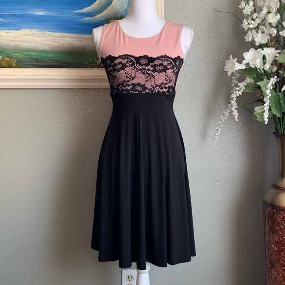 Enfocus Studio Sleeveless With Lace Trim Mini Dress Size 4 - Picture 15 of 16